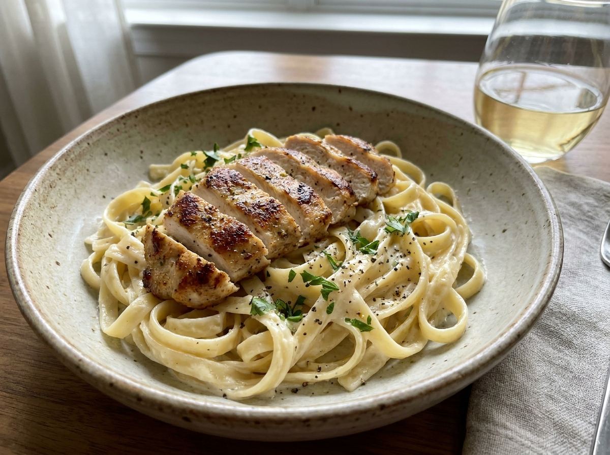 Creamy Garlic Chicken Pasta
