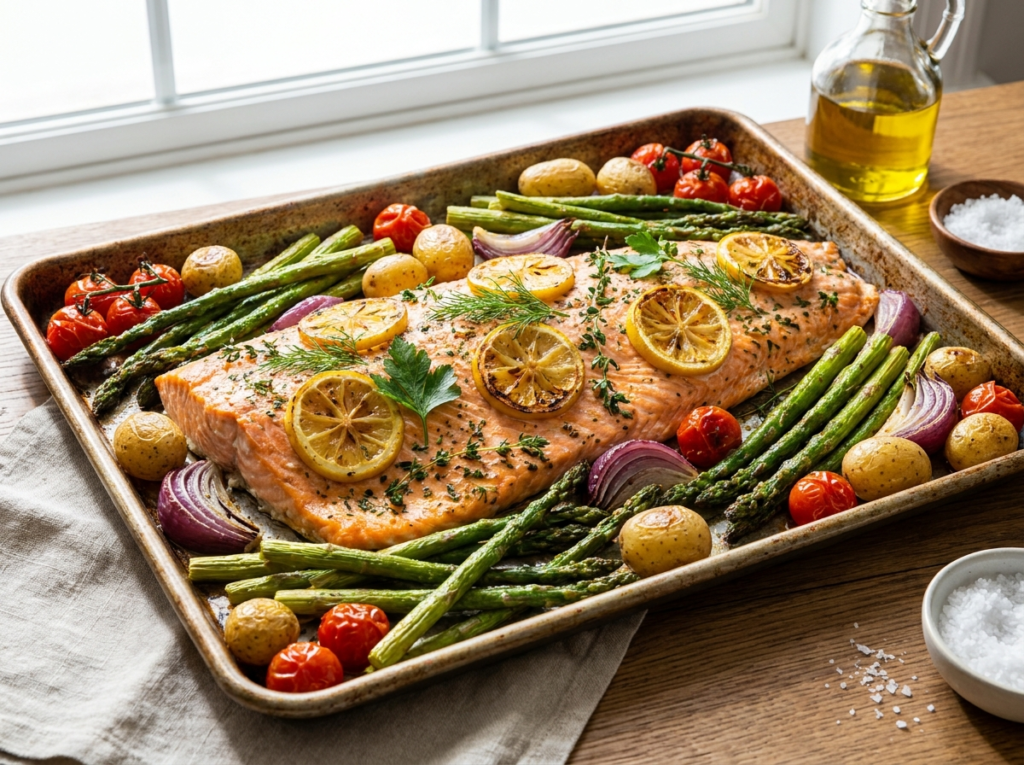 Sheet-Pan Lemon Herb Salmon