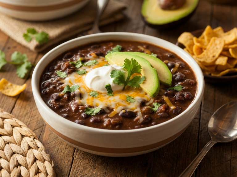Slow Cooker Black Bean Chili