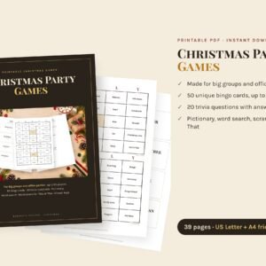 Christmas party games for large groups printable PDF preview