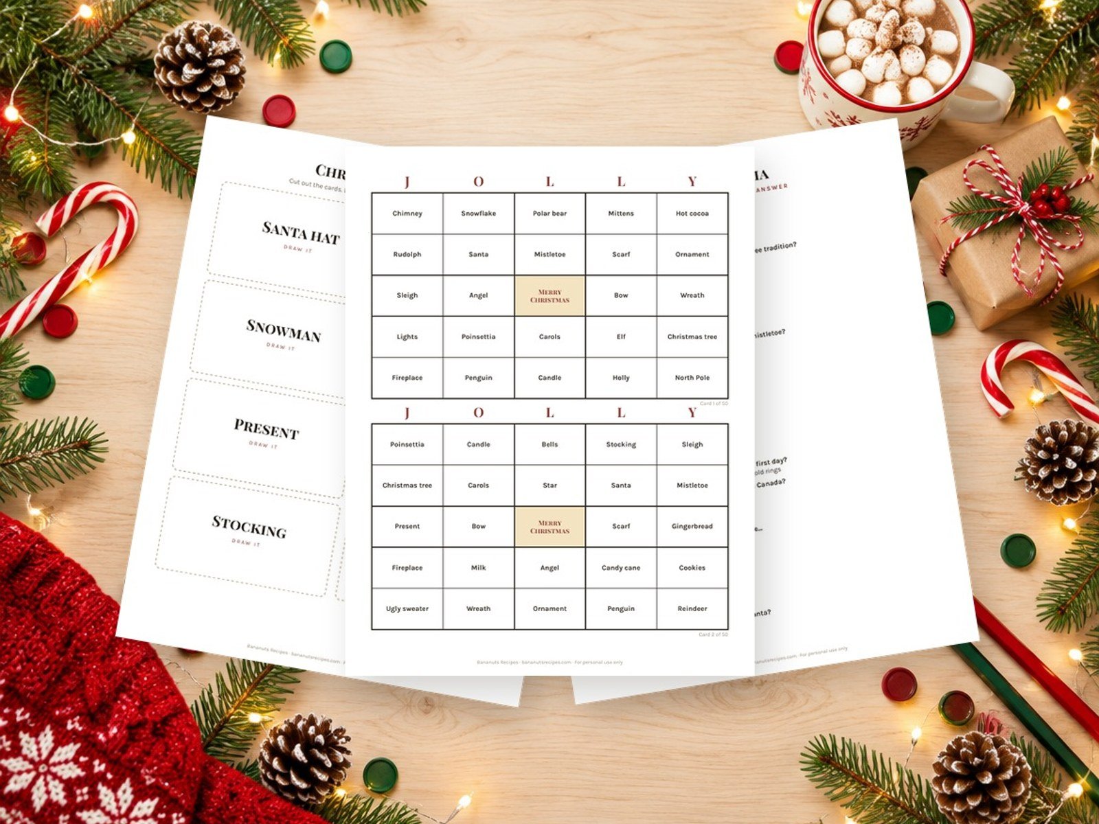 Christmas party games for large groups printable PDF preview