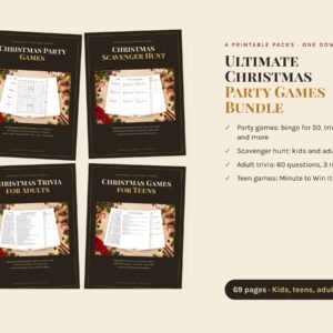Christmas printable games PDF preview