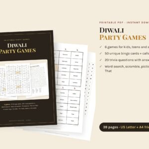 Diwali Party Games Pack printable PDF preview