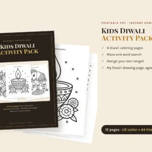Kids Diwali Activity Pack printable PDF preview