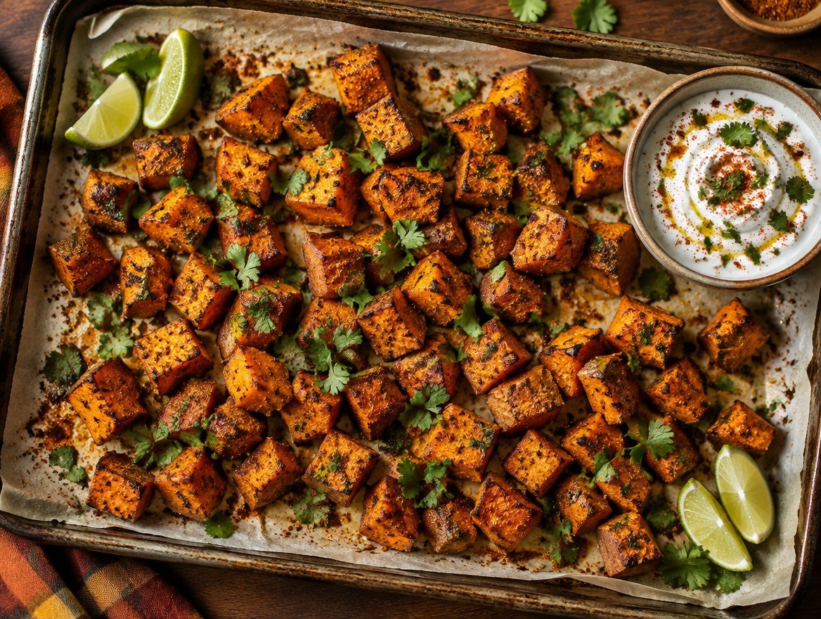 Masala Roasted Sweet Potatoes
