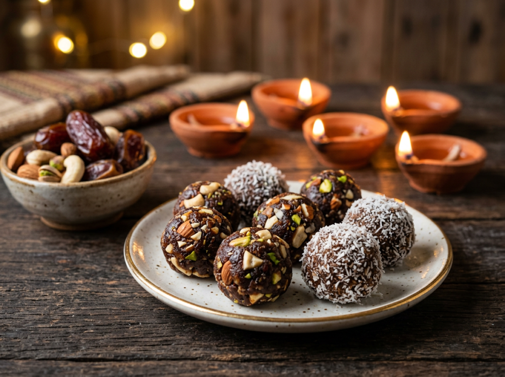 No-Cook Date and Nut Ladoo